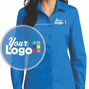 C&J Women's L/S Carefree Poplin Shirt