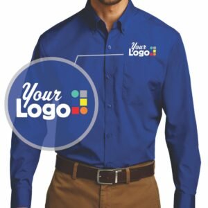 C&J Men's L/S Carefree Poplin Shirt